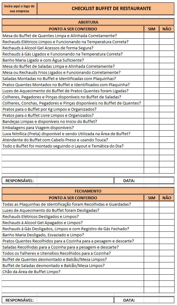 Checklist de Restaurante 2.0 - DESCONTO 10% no PIX